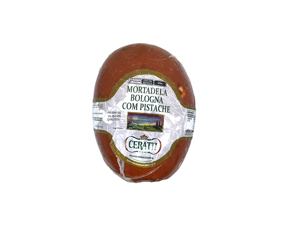 MORTADELA COM PISTACHE BOLOGNA CERATTI 6 KG (CX 1 PÇ)